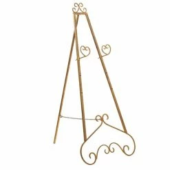 Best Sale ⭐ Grayson Lane 48-in x 23-in Traditional Easel - Gold Iron 🎉