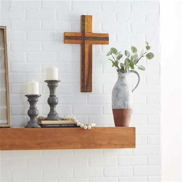Promo 😍 Grayson Lane 20-in x 12-in Natural Cross Sculpture - Black Wood 🎉 2 Promo 😍 Grayson Lane 20-in x 12-in Natural Cross Sculpture - Black Wood 🎉 - Image 2