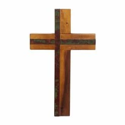 Promo 😍 Grayson Lane 20-in x 12-in Natural Cross Sculpture - Black Wood 🎉