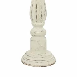 Promo 🎉 Grayson Lane Set of 3 21-in, 17-in, 15-in Traditional Candle Holder - White Mango Wood ⭐ -GRAYSON LANE Sales 2022 330861807 AlternateImage4 l