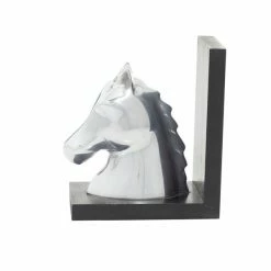 Cheapest 🌟 Grayson Lane Set of 2 6-in x 7-in Silver Modern Horse Bookends - Aluminum ❤️ -GRAYSON LANE Sales 2022 330861812 AlternateImage2 l
