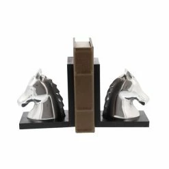 Cheapest 🌟 Grayson Lane Set of 2 6-in x 7-in Silver Modern Horse Bookends - Aluminum ❤️ -GRAYSON LANE Sales 2022 330861812 AlternateImage4 l