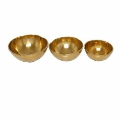 Brand new ✔️ Grayson Lane Set of 3 Textured Bowl -Gold Aluminum ⌛