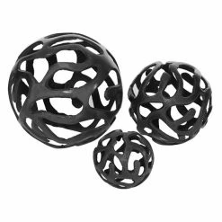 Buy ⌛ Grayson Lane Set of 3 8-in, 6-in, 4-in Brass Contemporary Orbs & Vase Filler -Aluminum 🔥 -GRAYSON LANE Sales 2022 330861815 AlternateImage3 l