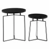 Wholesale 🎉 Grayson Lane Set of 2 19-in, 23-in Modern Accent Table - Black Metal 🎉