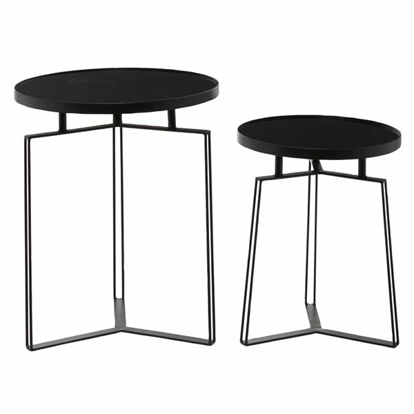 Wholesale ๐ Grayson Lane Set of 2 19-in, 23-in Modern Accent Table - Black Metal ๐ 1 Wholesale ๐ Grayson Lane Set of 2 19-in, 23-in Modern Accent Table - Black Metal ๐