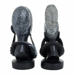 Deals 😀 Grayson Lane Set of 2 11-in x 5-in Eclectic Sculptures - Black Poly Stone 🥰 -GRAYSON LANE Sales 2022 330861826 AlternateImage5 l