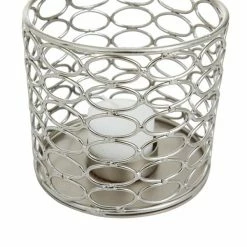 Brand new 🔥 Grayson Lane Set of 3 4-in x 4-in Modern Candle Holders -Silver Iron ⭐ -GRAYSON LANE Sales 2022 330861854 AlternateImage4 l