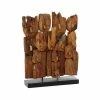 Hot Sale 🎉 Grayson Lane 16-in x 13-in Natural Abstract Sculpture - Brown Teak Wood 🌟