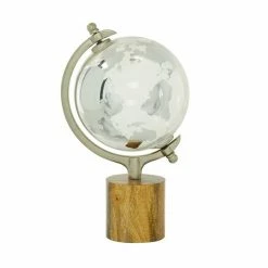 Cheap 🎁 Grayson Lane 15-in x 8-in Globe - Silver Wood 💯 -GRAYSON LANE Sales 2022 330861860 AlternateImage4 l