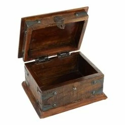 Promo ✔️ Grayson Lane Set of 3 11-in 8-in 5-in Brown Rustic Box - Recycled Wood 😉 -GRAYSON LANE Sales 2022 330861864 AlternateImage2 l