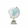 Coupon 🥰 Grayson Lane 13-in x 8-in Traditional Globe - Turquoise Aluminum 👍