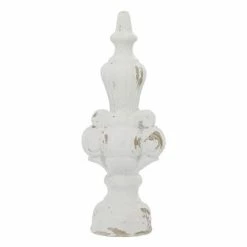 Cheap 👍 Grayson Lane 20-in x 7-in Finial Vintage Sculpture - White FibreGlass - 🧨