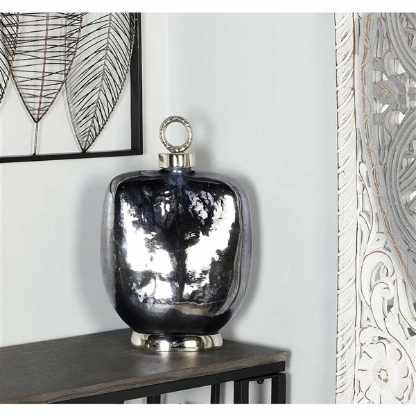 Best deal ✨ Grayson Lane 17-in x 11-in Modern Decorative Bottle -Dark Grey Glass ✨ 2 Best deal ✨ Grayson Lane 17-in x 11-in Modern Decorative Bottle -Dark Grey Glass ✨ - Image 2