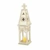 Budget ✨ Grayson Lane 28-in x 8-in Vintage Candle Holder Lantern - White Wood 😍