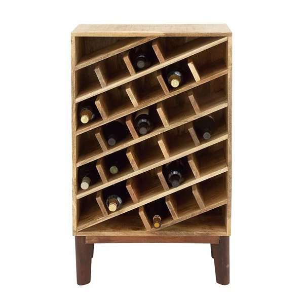 New 💯 Grayson Lane 40 In. x 24 In. Modern Wine Storage - Brown Mango Wood ❤️ 4 New 💯 Grayson Lane 40 In. x 24 In. Modern Wine Storage - Brown Mango Wood ❤️ - Image 4