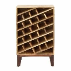 New 💯 Grayson Lane 40 In. x 24 In. Modern Wine Storage - Brown Mango Wood ❤️