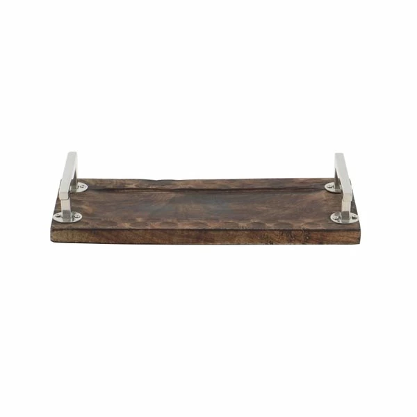 Discount 👍 Grayson Lane Set of 2 22-in, 16-in Rustic Tray - Brown Mango Wood ⭐ 5 Discount 👍 Grayson Lane Set of 2 22-in, 16-in Rustic Tray - Brown Mango Wood ⭐ - Image 5
