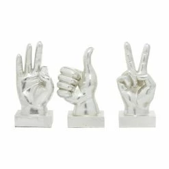 Best deal ❤️ Grayson Lane 3-Piece 11-in x 4-in Silver Classic Sculpture 😀 -GRAYSON LANE Sales 2022 330861967 AlternateImage4 l