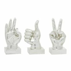 Best deal ❤️ Grayson Lane 3-Piece 11-in x 4-in Silver Classic Sculpture 😀