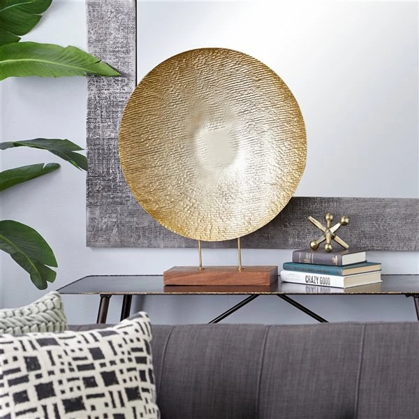 Brand new 🎁 Grayson Lane 1-Piece 26.5-in x 6-in Gold Contemporary Sculpture 😍 2 Brand new 🎁 Grayson Lane 1-Piece 26.5-in x 6-in Gold Contemporary Sculpture 😍 - Image 2