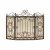 Brand new 😍 Grayson Lane 1-in Brown Iron 3-Panel Scroll Fireplace Screen 🔔