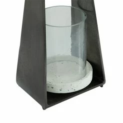 Cheapest 👏 Grayson Lane 1-Candle Stone Lantern Candle Holder - Black 🎁 -GRAYSON LANE Sales 2022 330861981 AlternateImage3 l