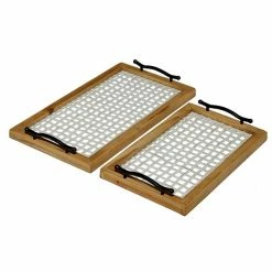 Best reviews of ⌛ Grayson Lane 2-Piece 2.7-in x 13-in White American Colonial Tray 🔔