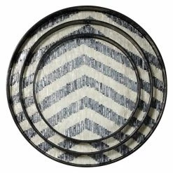 Best deal ⌛ Grayson Lane 3-Piece 2.15-in x 23.6-in Black Modern Tray 👏 -GRAYSON LANE Sales 2022 330862006 AlternateImage4 l