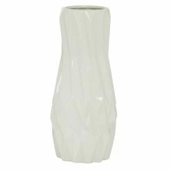 Cheap 😉 Grayson Lane 1-Piece 16.25-in x 7-in White Modern Vase ❤️