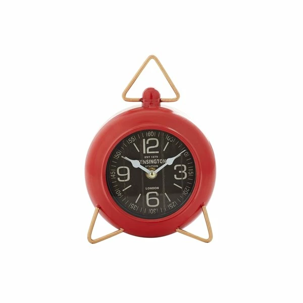Budget 🥰 Grayson Lane 9-in x 6-in Red Analogue Round Tabletop Standard Clock ✨ 4 Budget 🥰 Grayson Lane 9-in x 6-in Red Analogue Round Tabletop Standard Clock ✨ - Image 4