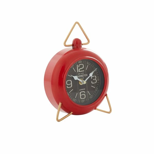 Budget 🥰 Grayson Lane 9-in x 6-in Red Analogue Round Tabletop Standard Clock ✨ 1 Budget 🥰 Grayson Lane 9-in x 6-in Red Analogue Round Tabletop Standard Clock ✨