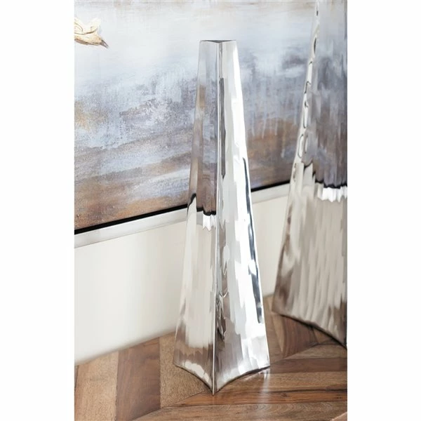 Deals 🤩 Grayson Lane 1-Piece 15-in x 4-in Silver Contemporary Vase 🔥 2 Deals 🤩 Grayson Lane 1-Piece 15-in x 4-in Silver Contemporary Vase 🔥 - Image 2