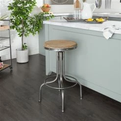 Hot Sale 😉 Grayson Lane Silver Adjustable Height Swivel Bar Stool 🎁 -GRAYSON LANE Sales 2022 330862055 AlternateImage2 l