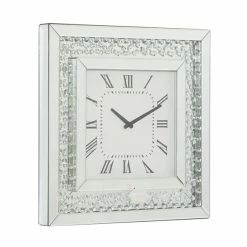 Best reviews of 🎉 Grayson Lane 20-in x 2-in Analogue Square Wall Standard Clock - Silver 🔔 -GRAYSON LANE Sales 2022 330862056 AlternateImage5 l