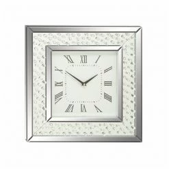 Best reviews of 🎉 Grayson Lane 20-in x 2-in Analogue Square Wall Standard Clock - Silver 🔔