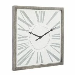 Deals 😀 Grayson Lane 25-in x 25-in Grey Analogue Square Wall Standard Clock 👏 -GRAYSON LANE Sales 2022 330862058 AlternateImage5 l
