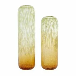 Coupon ⭐ Grayson Lane 2-Piece 17.35-in x 4.70-in Gold Contemporary Vase 🛒