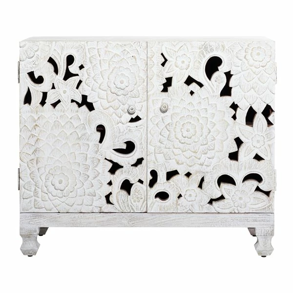 Flash Sale ✔️ Grayson Lane White Asian Hardwood Cabinet 🔔 5 Flash Sale ✔️ Grayson Lane White Asian Hardwood Cabinet 🔔 - Image 5