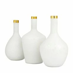 Buy 😉 Grayson Lane 3-Piece 13.45-in x 6.95-in White Contemporary Vase 🥰 -GRAYSON LANE Sales 2022 330862087 AlternateImage4 l