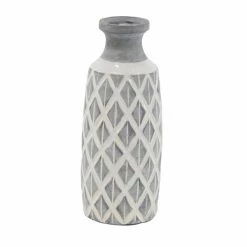 New 🌟 Grayson Lane 1-Piece 16-in x 6-in Grey Casual Vase 🔥
