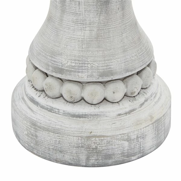 Discount 👍 Grayson Lane 1-Candle Grey Wood Pillar Candle Holder - Set of 3 🔥 4 Discount 👍 Grayson Lane 1-Candle Grey Wood Pillar Candle Holder - Set of 3 🔥 - Image 4