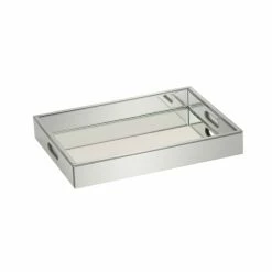 Wholesale 😍 Grayson Lane 1-Piece 3-in x 13.5-in Silver Contemporary Tray 👍