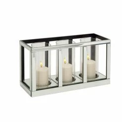 Best reviews of π Grayson Lane 3-Candle Silver Glass Pillar Candle Holder π―