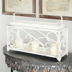 Cheap 🛒 Grayson Lane 3-Candle White Metal Pillar Candle Holder 🥰 -GRAYSON LANE Sales 2022 330862131 AlternateImage2 l