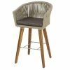 New 🌟 Grayson Lane Grey Bar Height (27-in to 35-in) Upholstered Bar Stool 😍