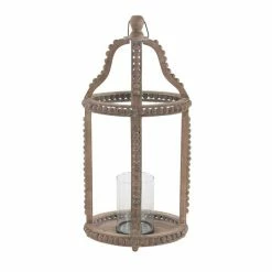Hot Sale ⌛ Grayson Lane 1-Candle Brown Wood Lantern Candle Holder 🤩 -GRAYSON LANE Sales 2022 330862151 AlternateImage5 l