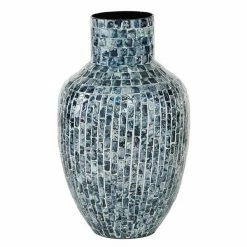 Hot Sale ✔️ Grayson Lane 1-Piece 15.5-in x 9.3-in Blue Casual Vase 💯