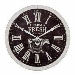 Best Pirce 😉 Grayson Lane 23.5-in x 23.5-in Black Analogue Round Wall Standard Clock 👍