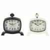 New 🤩 Grayson Lane 7-in x 8-in Black Set of 2 Analogue Rectangle Tabletop Standard Clock 🎁